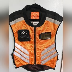 Icon Orange and Black Motorcycle Vest